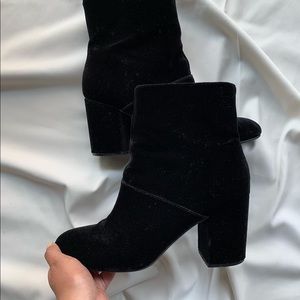 American Eagle Velvet Booties